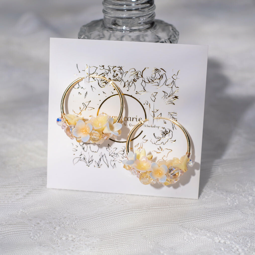 ④ Floral Hoop Earrings (6 Designs)