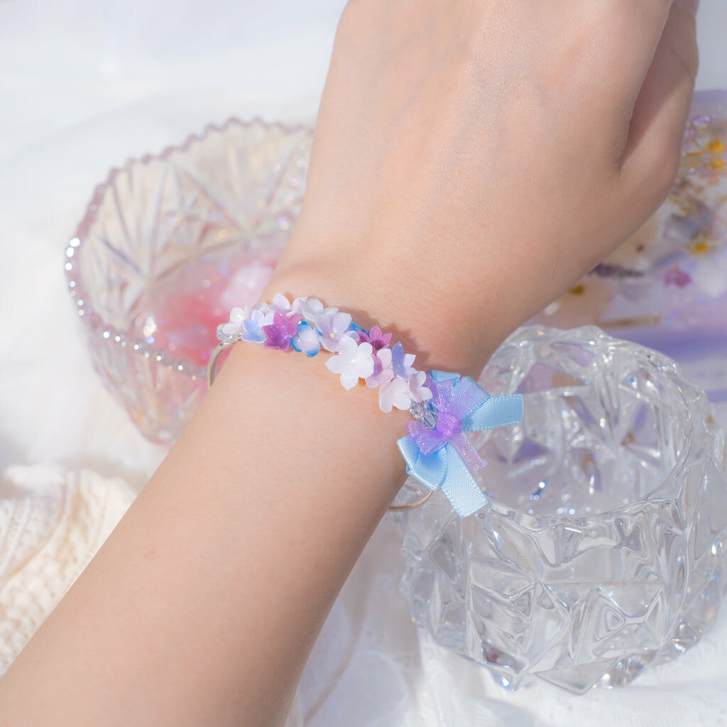 ⑤ Ribbon Floral Bangle (6 Designs)