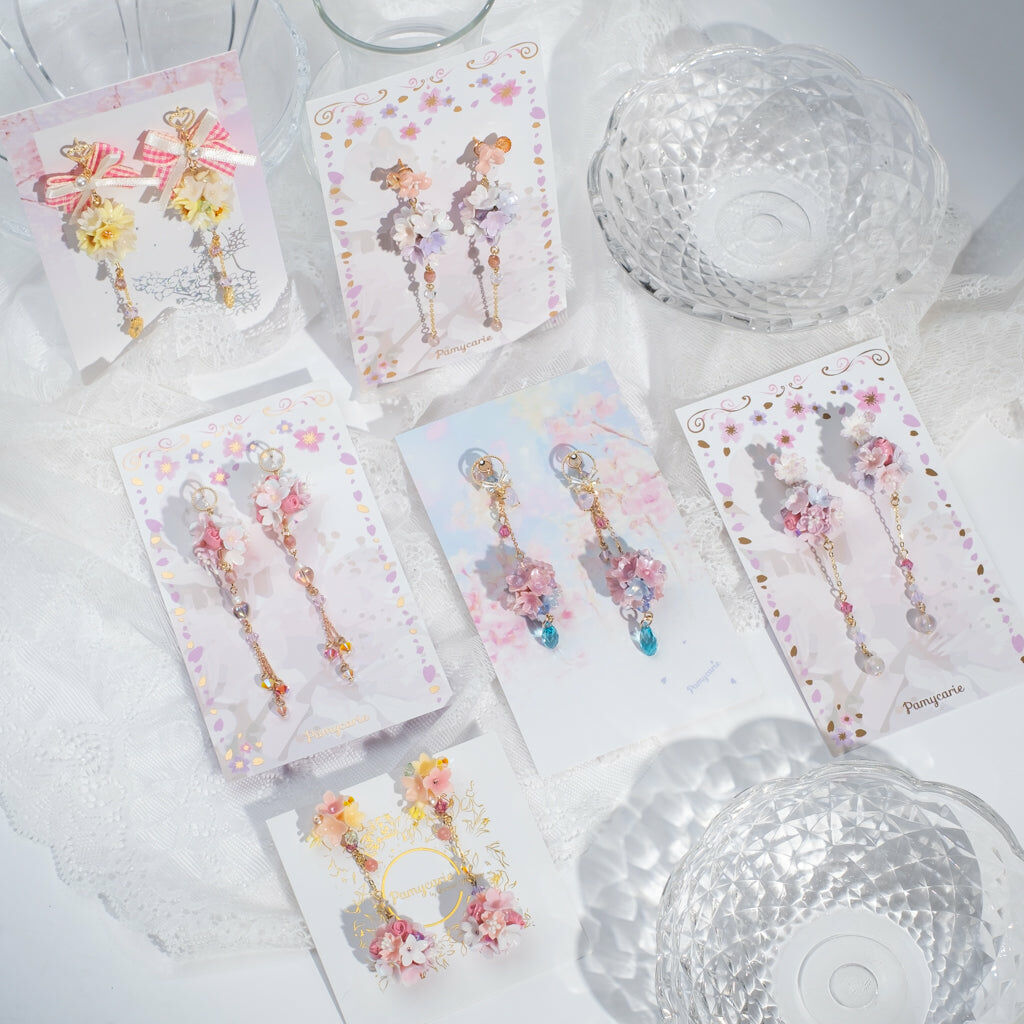 ⑥ The Bouquet Earrings - Pink Summer (6 Designs)