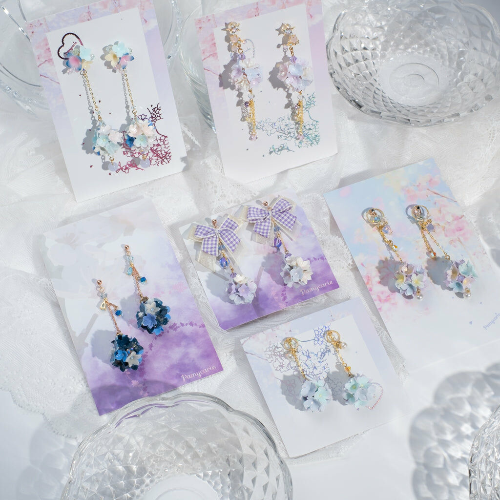 ⑥ The Bouquet Earrings - Blue Summer (6 Designs)