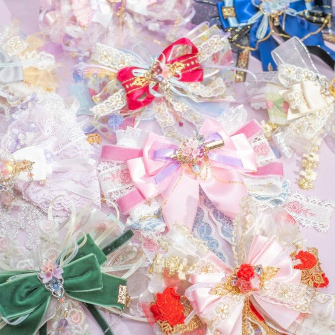 ⑥ 3-way Detachable Ribbon Carrie Clip (9 Designs)