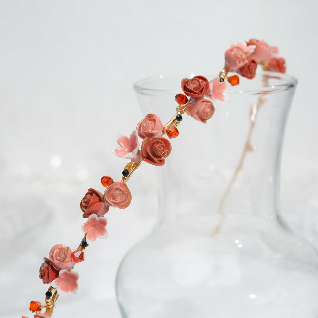 ⑥ Hairband Rainbow - Red, Pink & Coral (7 Designs)