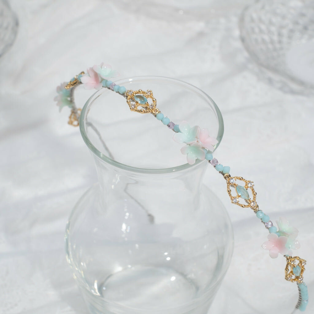 ⑥ Hairband Rainbow - Tiffany Blue, Purple & Blue (7 Designs)