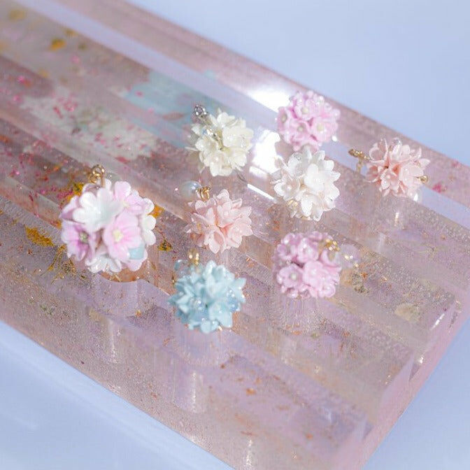 ⑦ Mini Bouquet Earrings - Hydrangea (7 Designs)