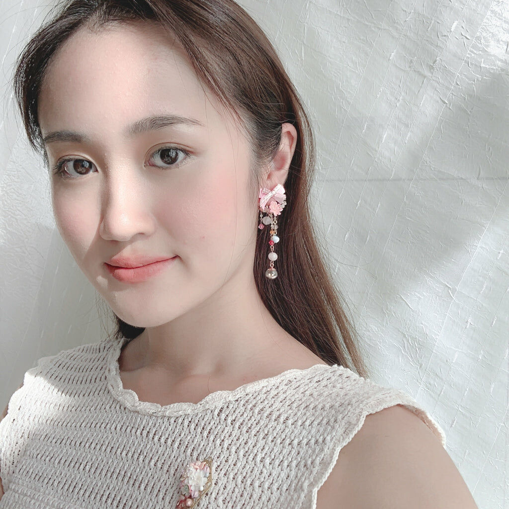 ⑦ Dreamy Floral Ear Jacket Earrings (7 Designs)