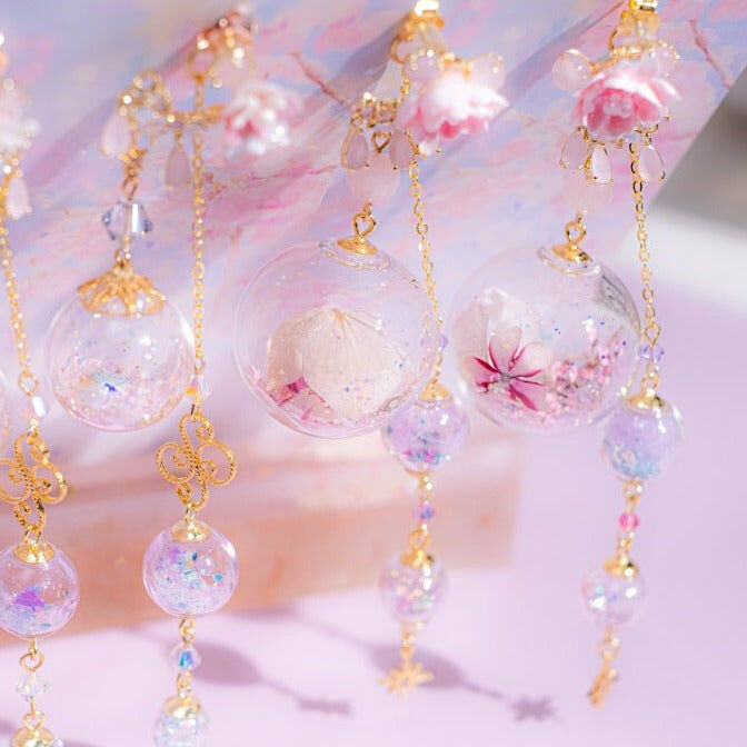 ⑦ Wonderland 2-Way POM POM Earrings (8 Designs)