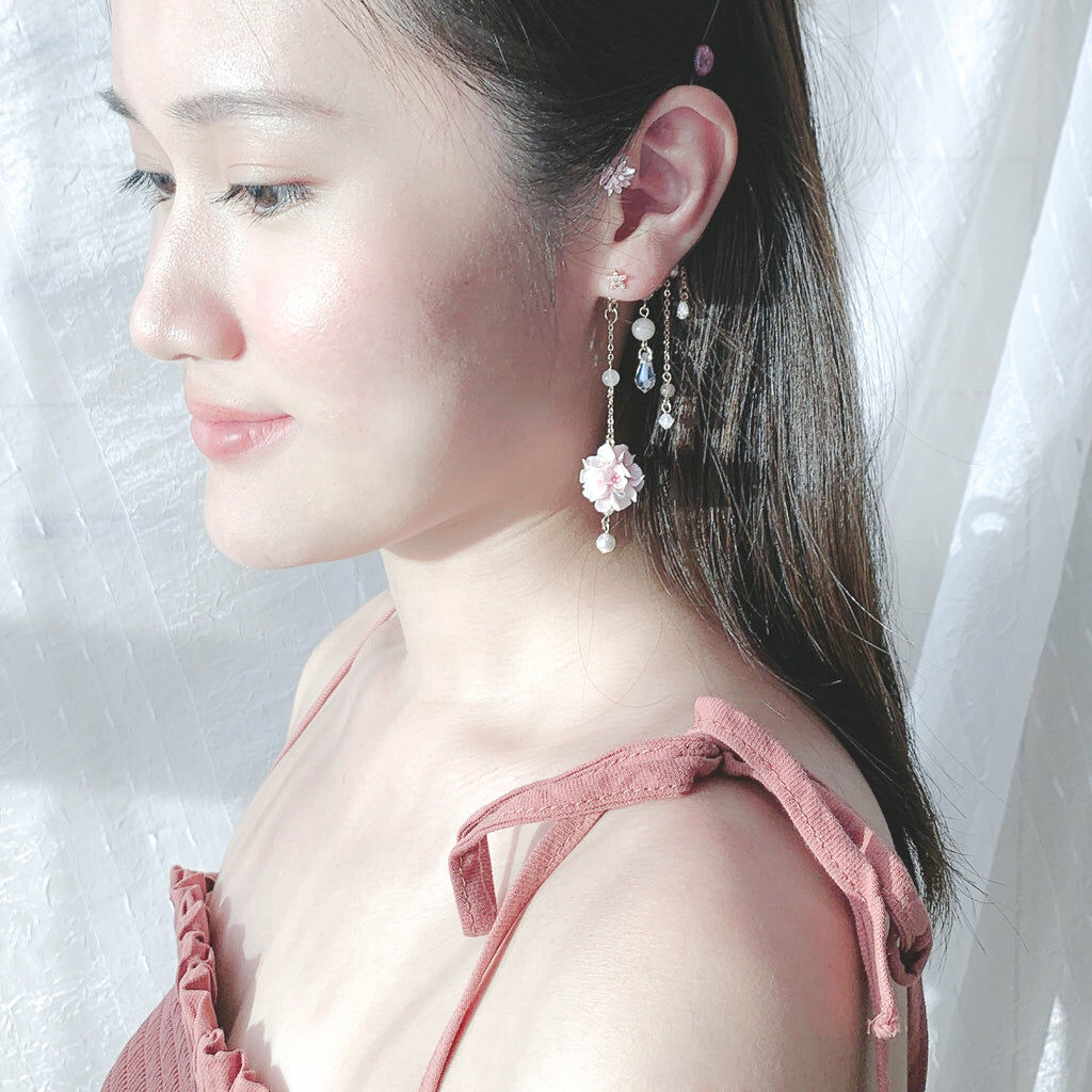 ⑦ Floral Tassels Ear Hook Clip Earrings (11 Designs)