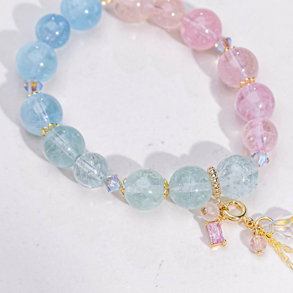 ⑧ Rainbow Quartz Bracelet with Detachable Pendant (10 Designs)