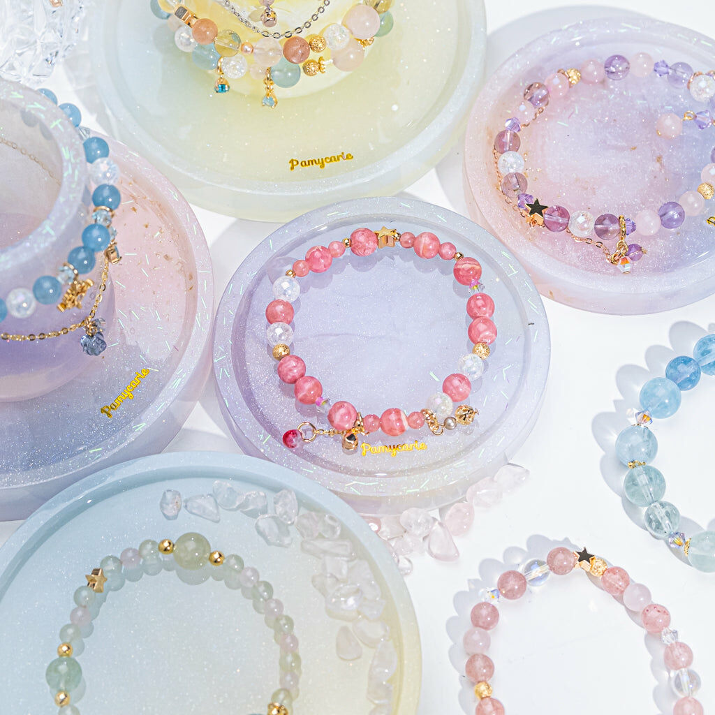 ⑧ Rainbow Quartz Bracelet with Detachable Pendant (10 Designs)