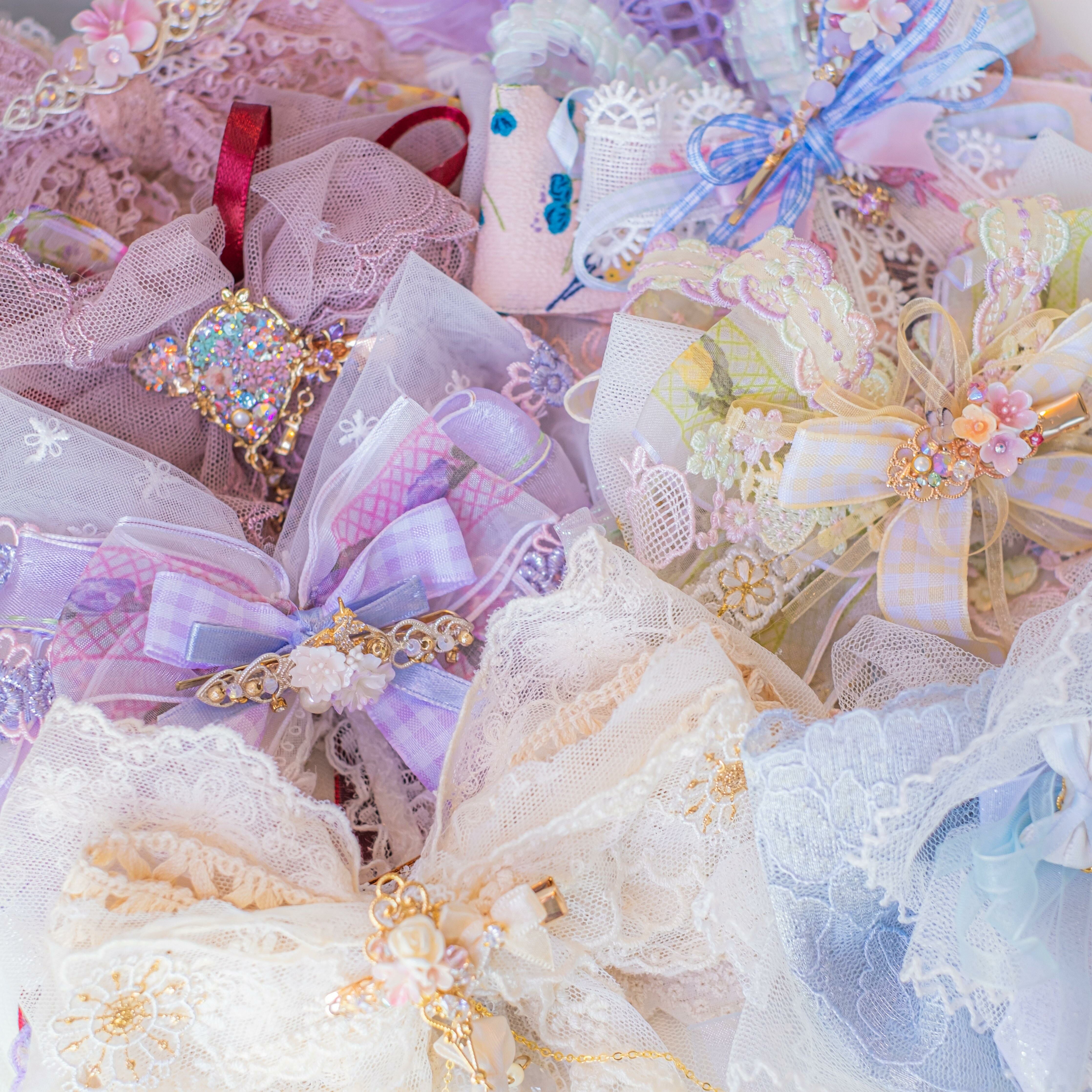 ➀➀ "Soft Heaven" 2-way Ribbon Clip (8 Designs)