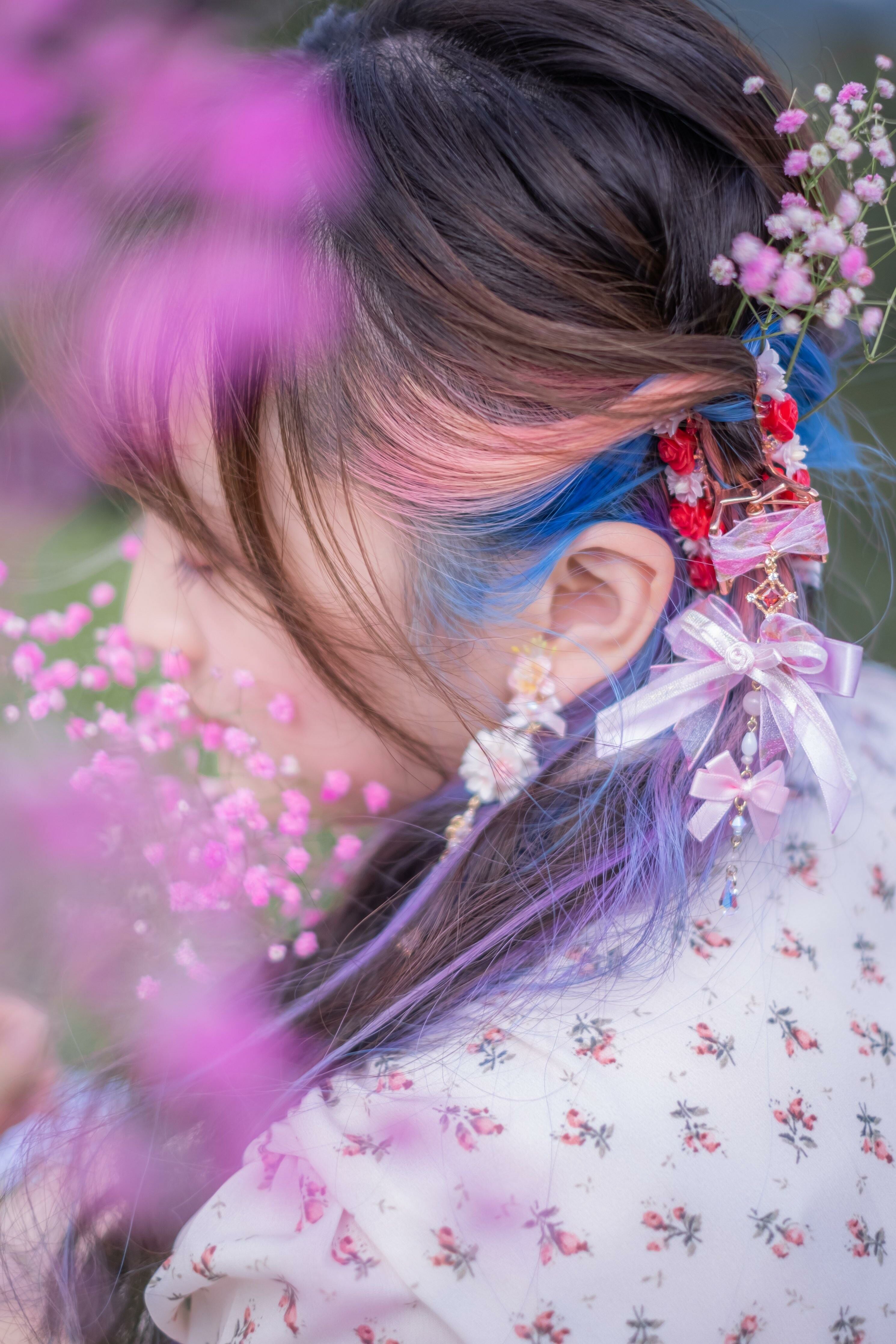 ➀➀ Floral Claw Clip with Detachable Pendant (10 Designs)
