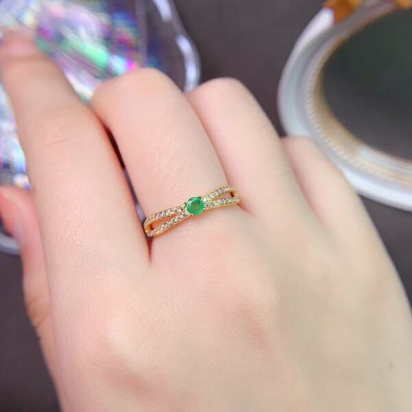 (11.14F)天然哥倫比亞祖母綠 戒指