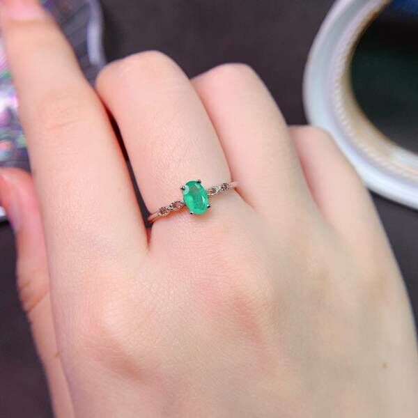 (11.14F)天然哥倫比亞祖母綠 戒指