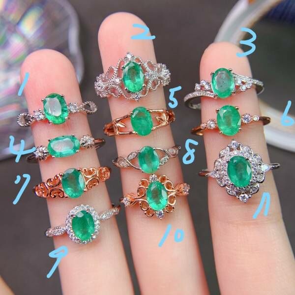 (11.14F)天然哥倫比亞祖母綠 戒指