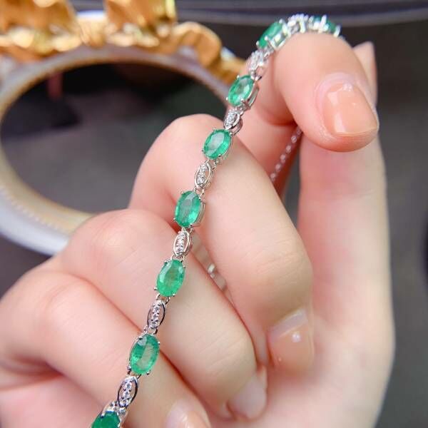 (11.14F)純天然祖母綠 手鍊