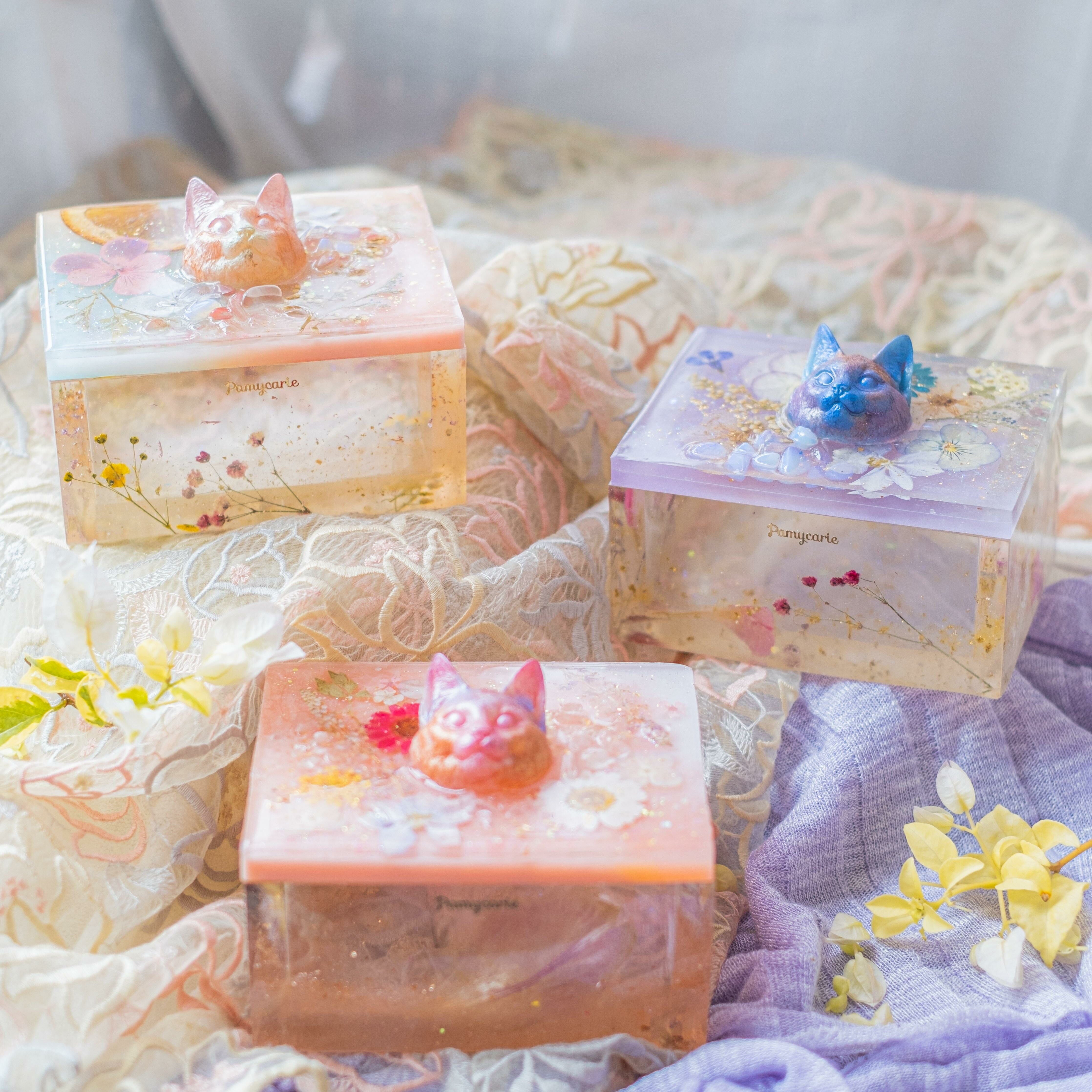 ①① Meow Meow Natural Quartz Hair Accessory Box (3 Designs)