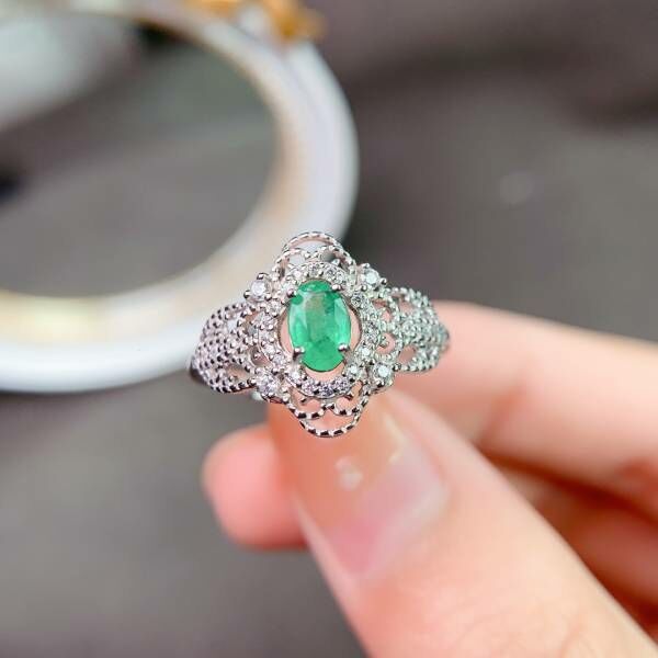 (11.14E)天然哥倫比亞祖母綠 戒指