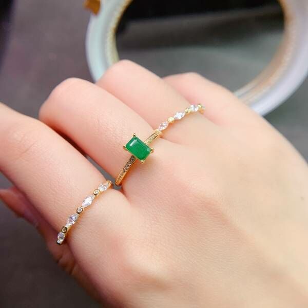 (11.14E)天然哥倫比亞祖母綠 戒指