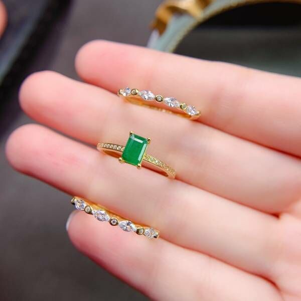 (11.14E)天然哥倫比亞祖母綠 戒指