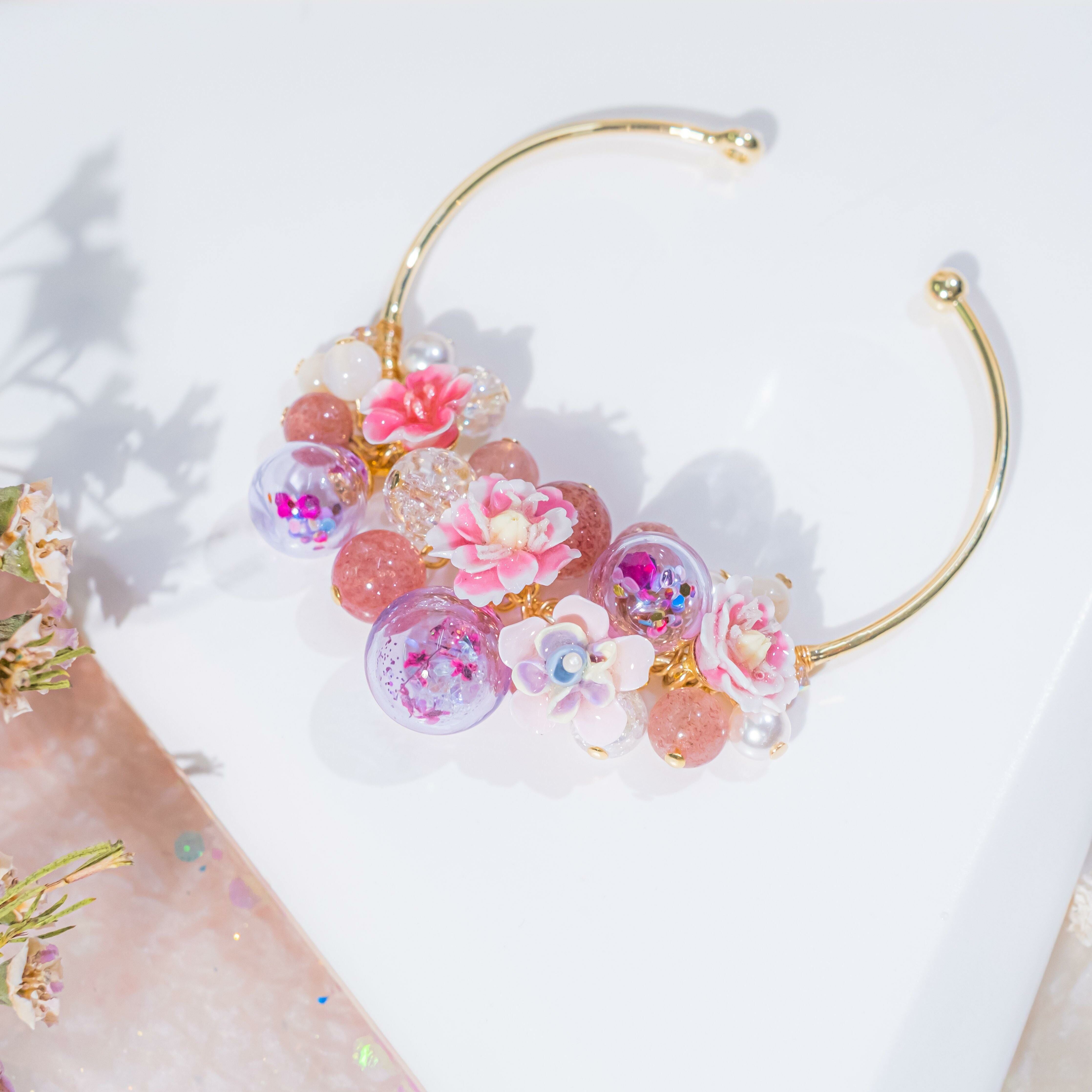 ➀➁ Special Edition POM POM Charm Bangle (12 Designs)