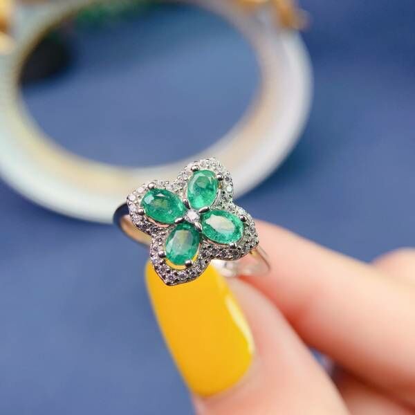 (11.14E)天然哥倫比亞祖母綠 戒指