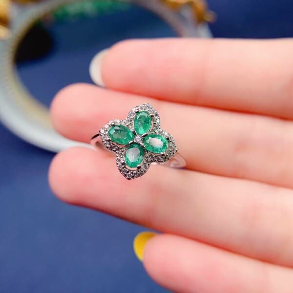 (11.14E)天然哥倫比亞祖母綠 戒指