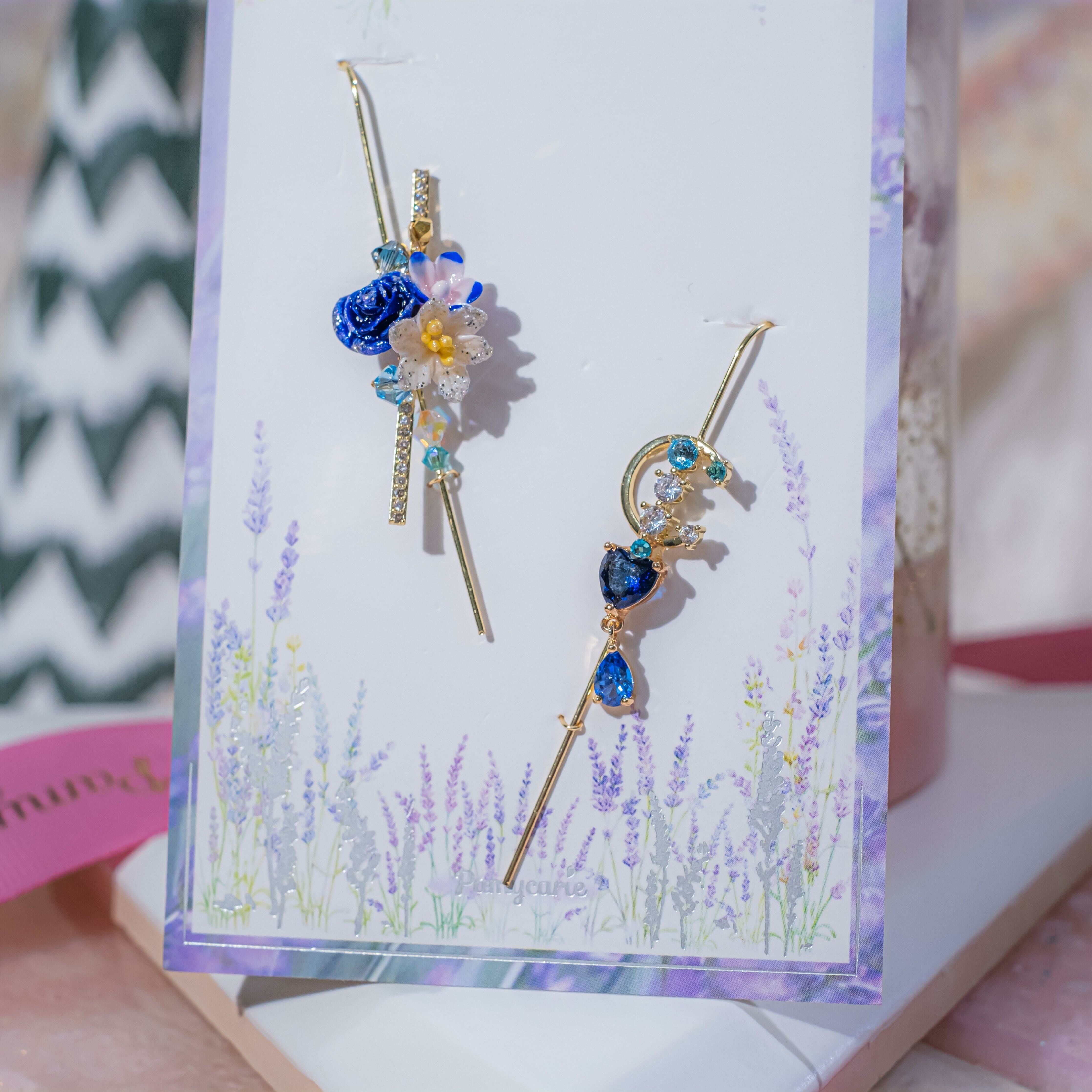 ➀➁ Magic Wand Needle Earrings (10 Designs)