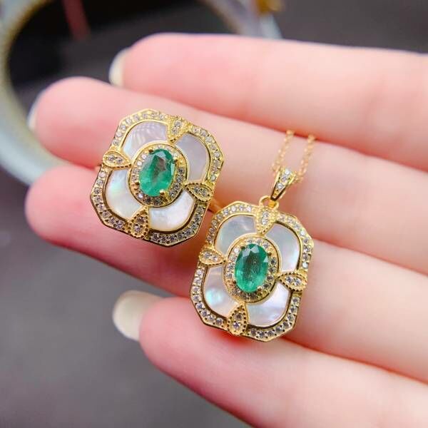 (11.14E)哥倫比亞祖母綠 套組