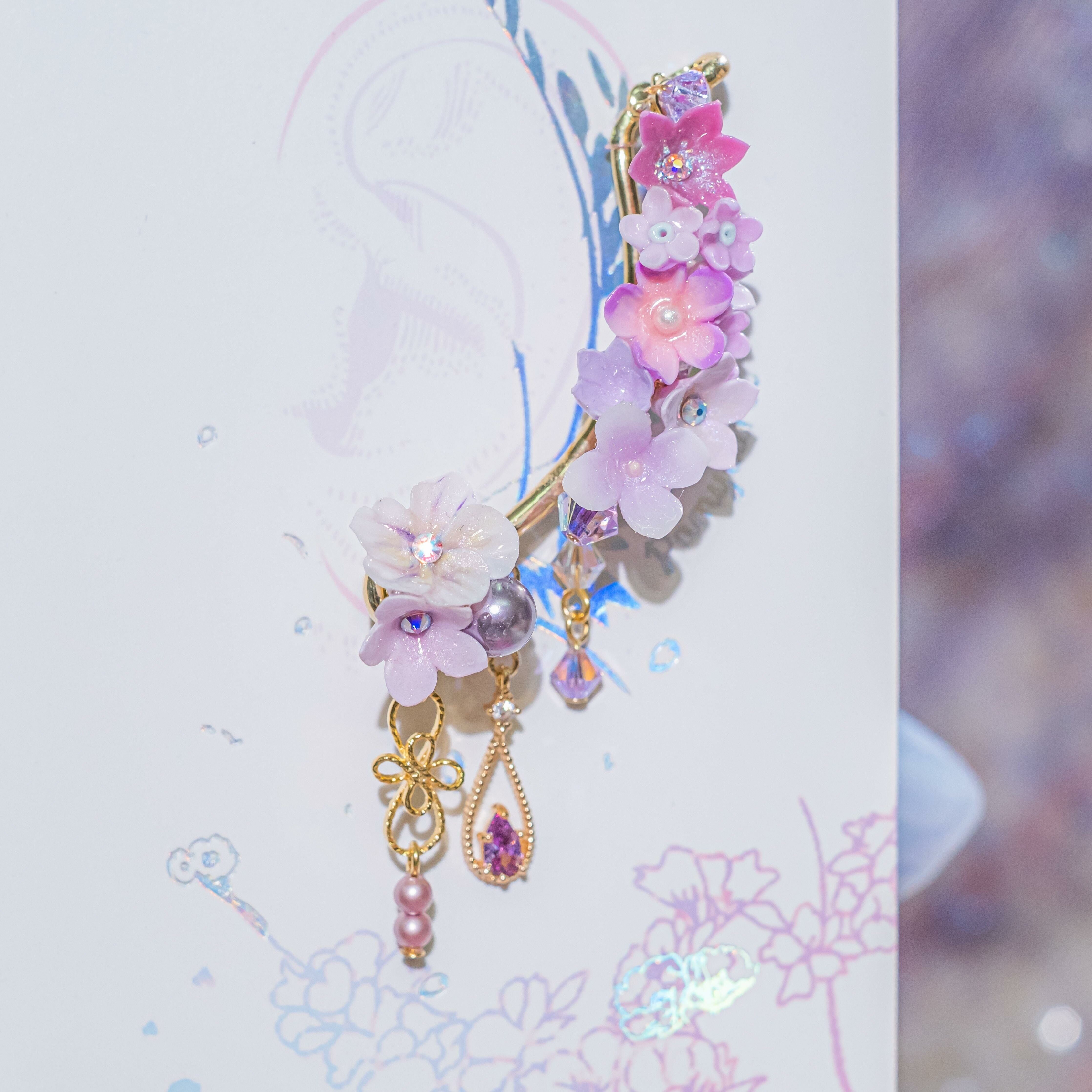 ➀➁ Floret Tree Ear Hook (10 Designs)