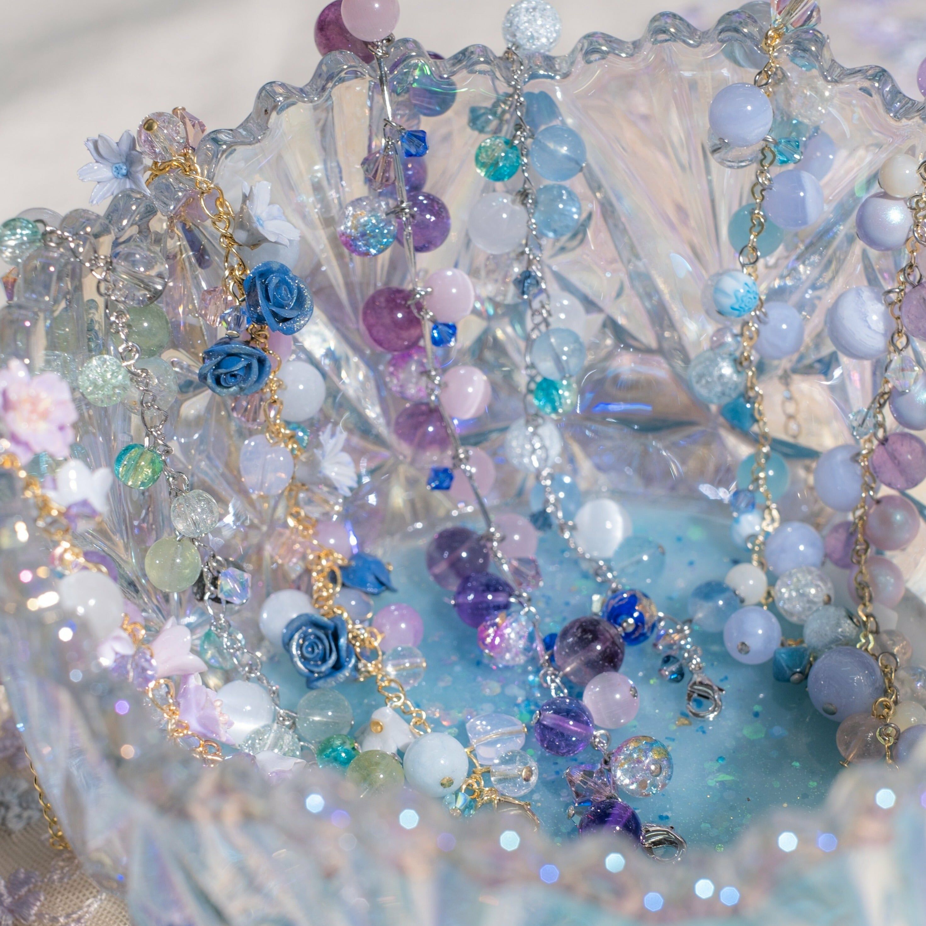 Violet Floral Quartz Bracelet (7 Designs)