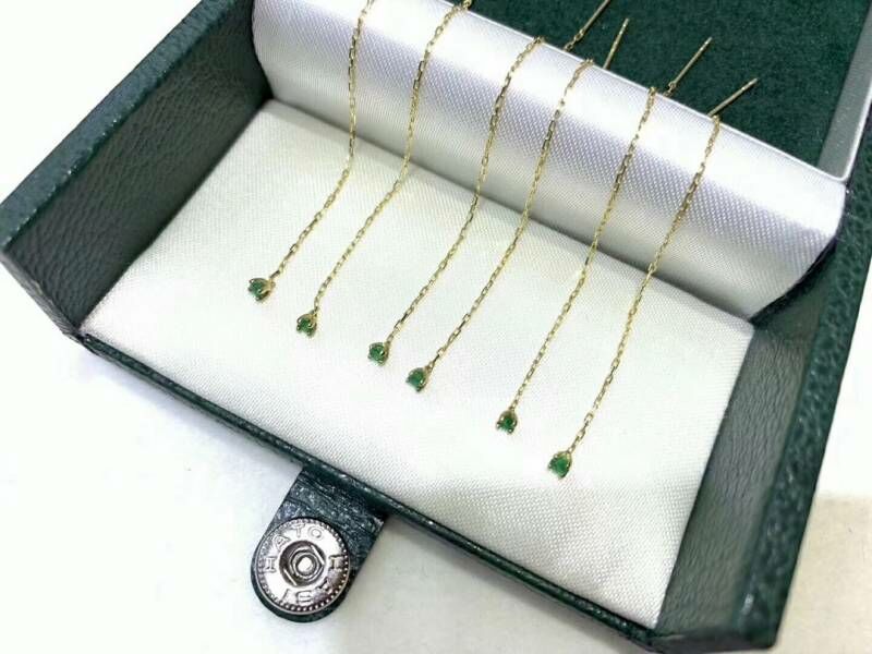 (11.14D)純天然哥倫比亞祖母綠 耳釘