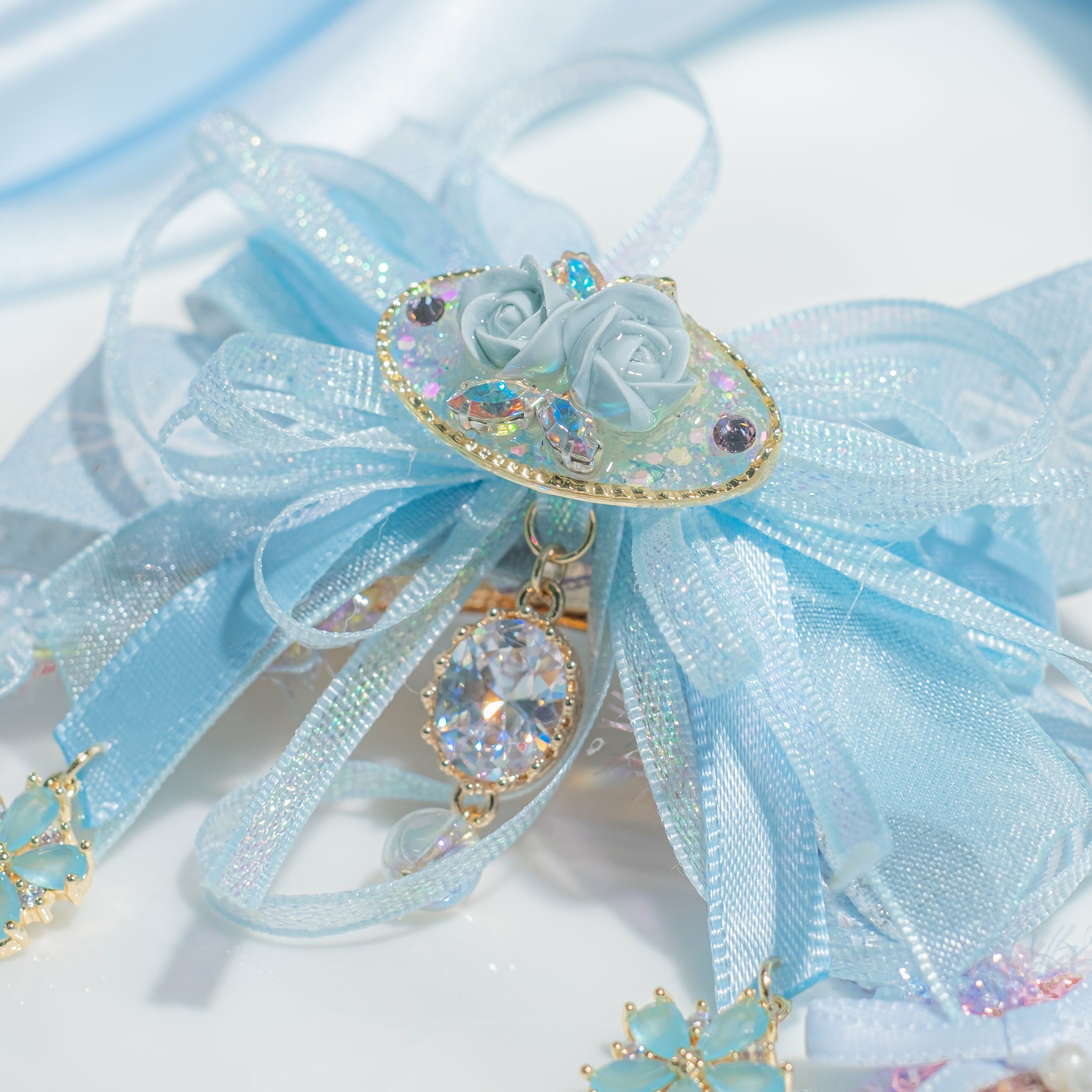 ⑤ Soft Ballet Mini Ribbon Bow Hair Clip (8 Designs)