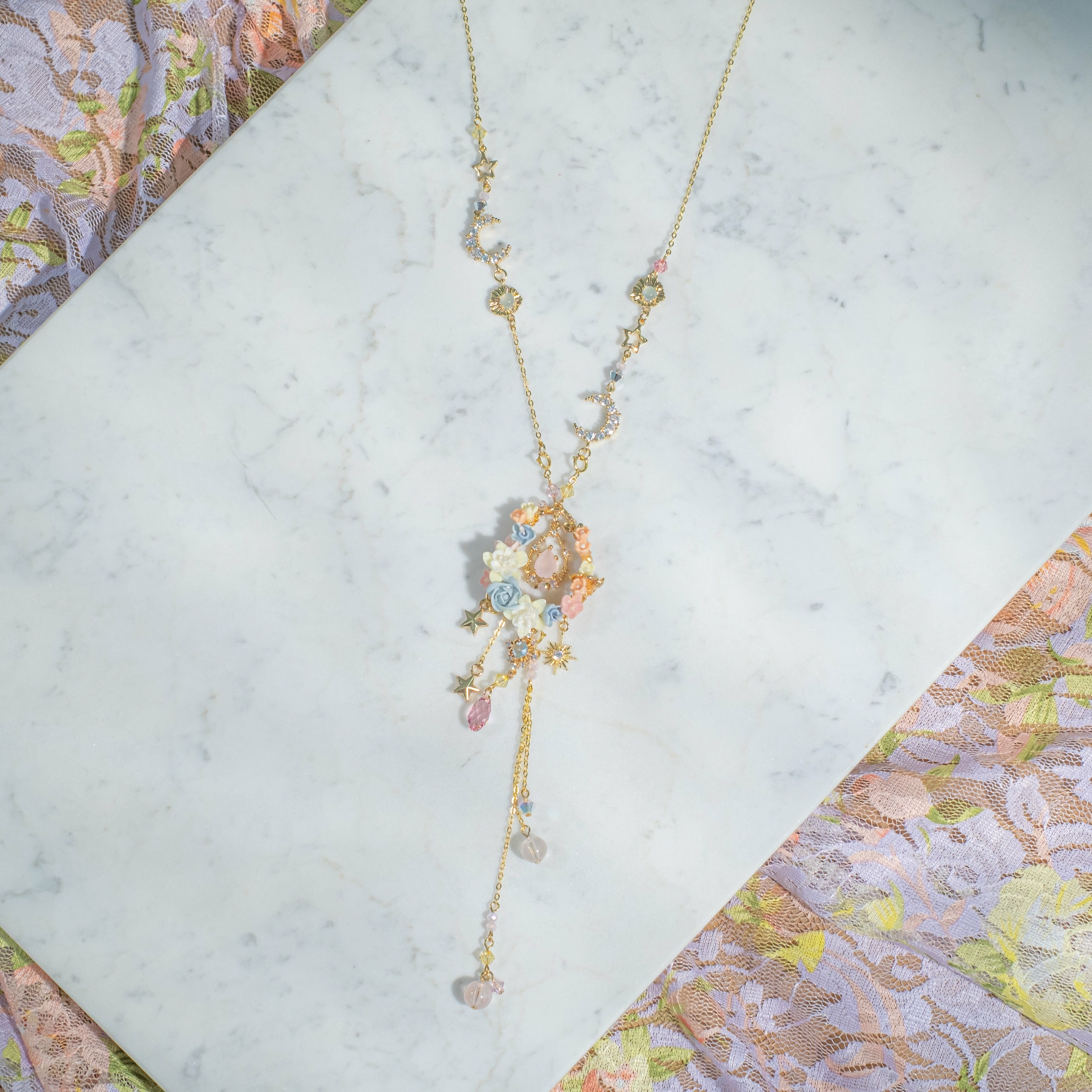 ⑤ Fortune Charm 2-way Choker-Necklace (6 Designs)