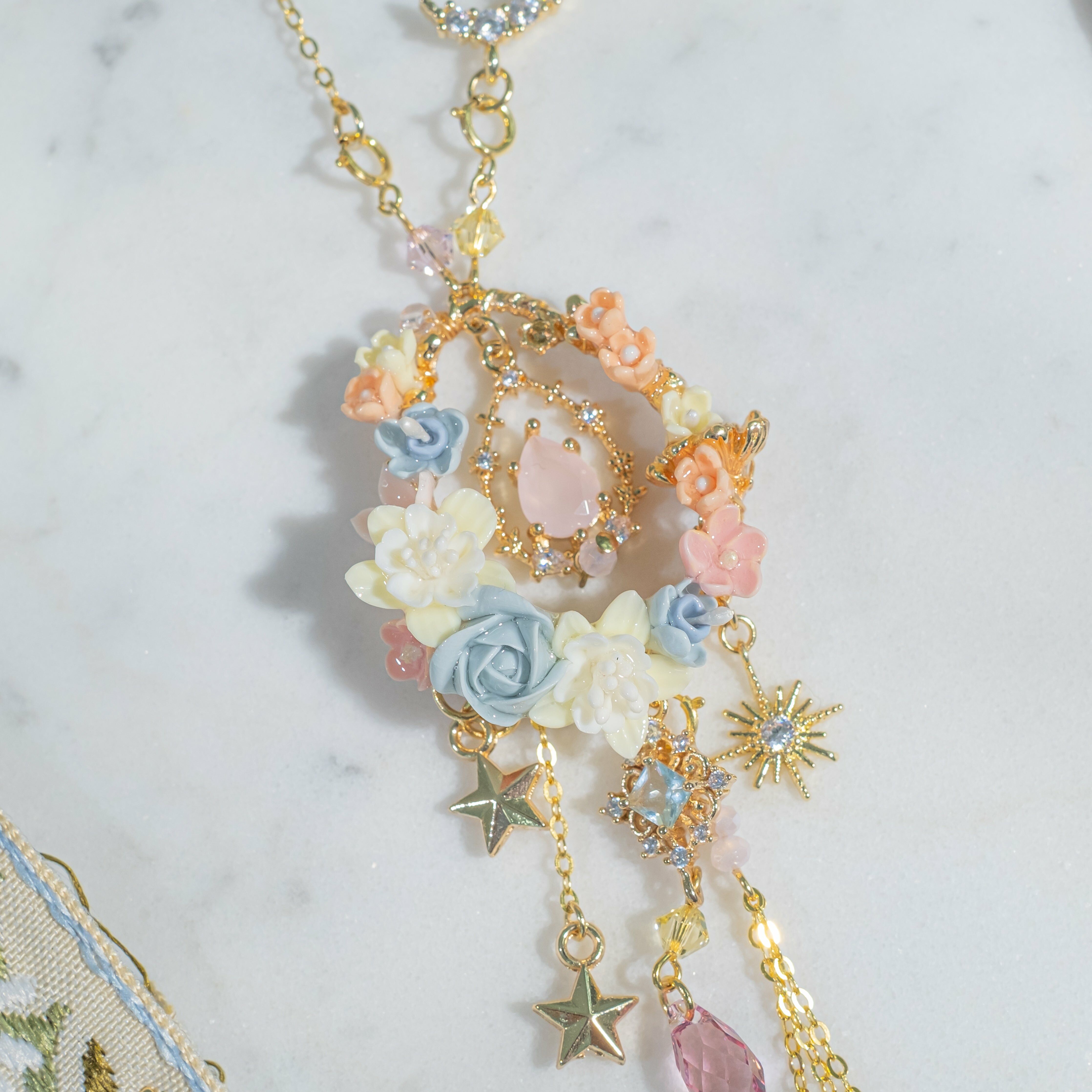 ⑤ Fortune Charm 2-way Choker-Necklace (6 Designs)