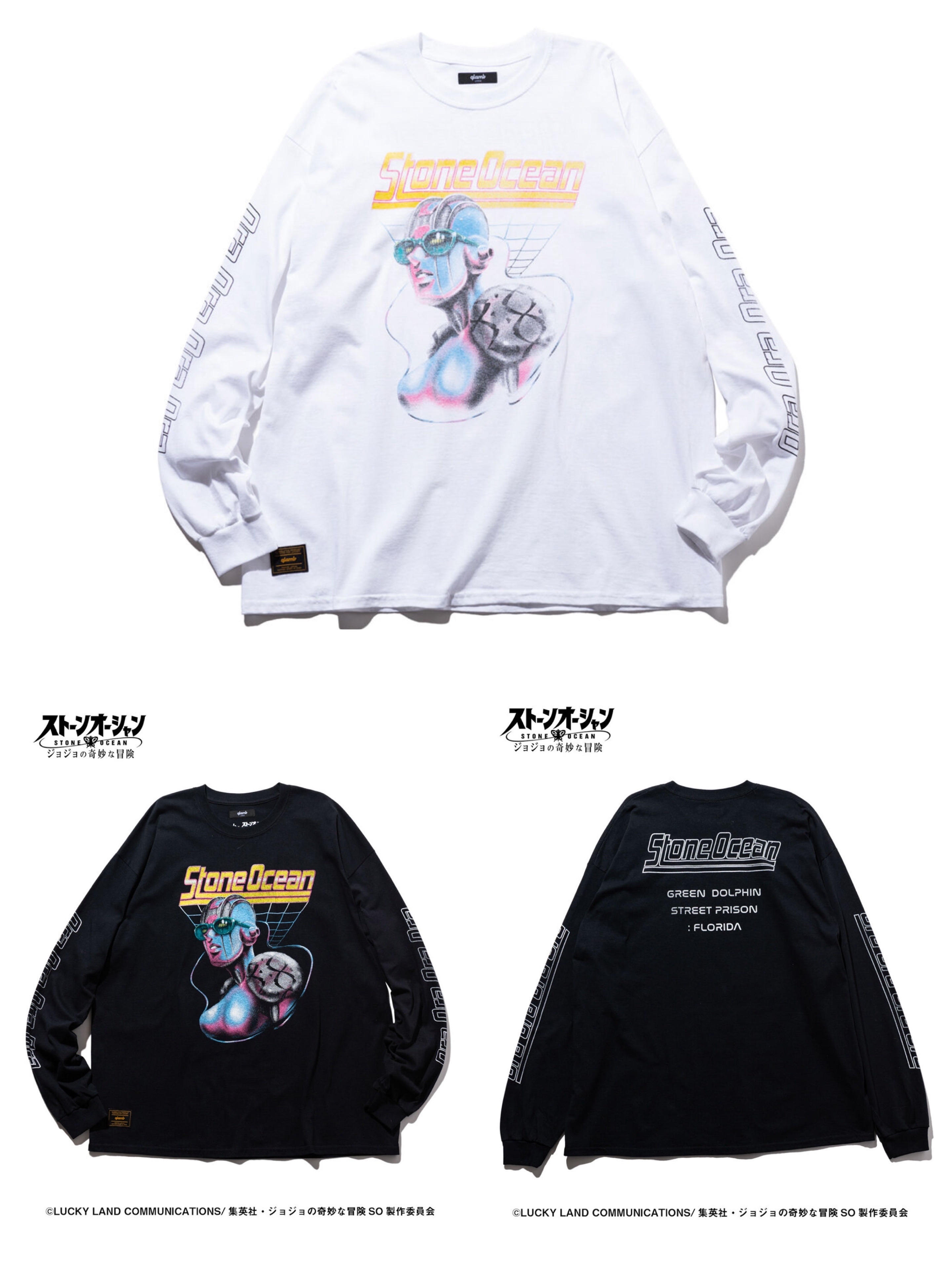 Pbandai 預訂 2024/1月 ジョジョの奇妙な冒険 ストーンオーシャン【glamb】ロングTシャツ⚠️⚠️熱賣款‼️落單前請先PM查詢貨源