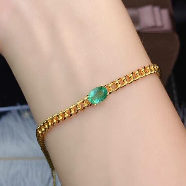 (11.14D)純天然祖母綠 手鍊