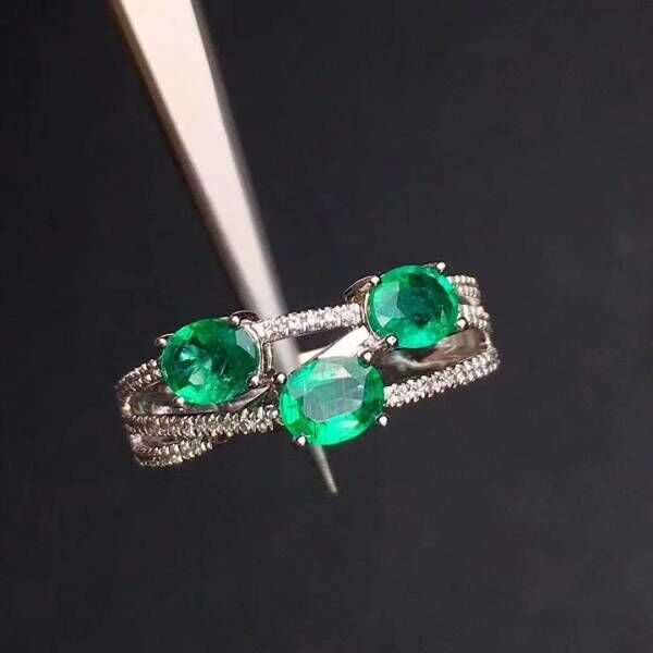 (11.14C)天然哥倫比亞祖母綠 戒指