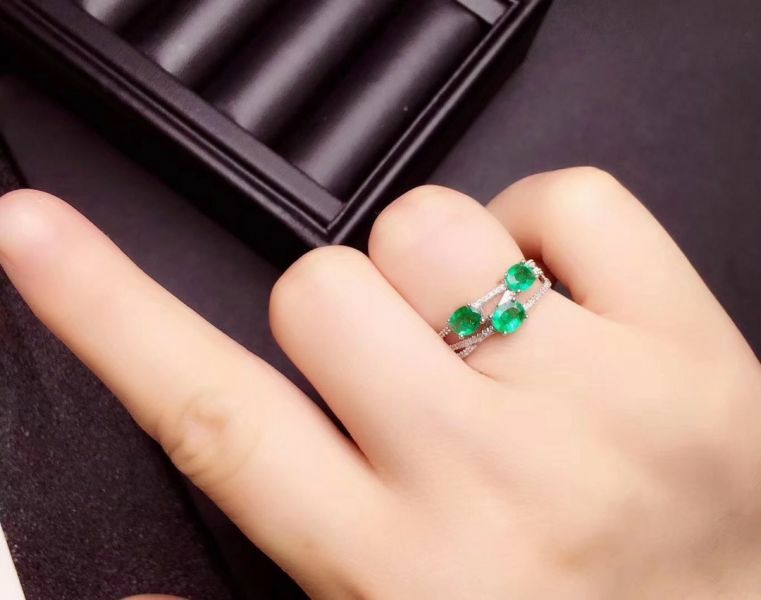 (11.14C)天然哥倫比亞祖母綠 戒指