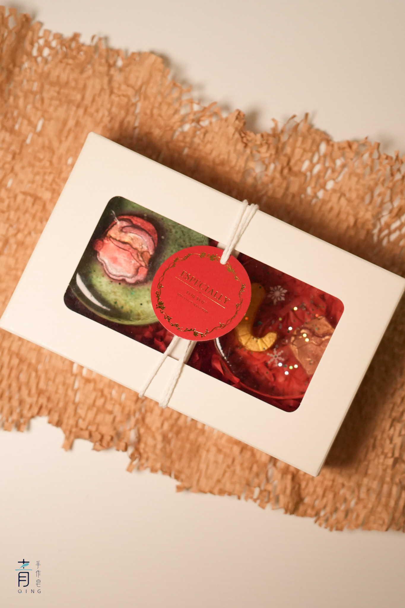 【青手作】聖誕香氛胺基酸皂2入|禮盒|交換禮物|聖誕節|送禮