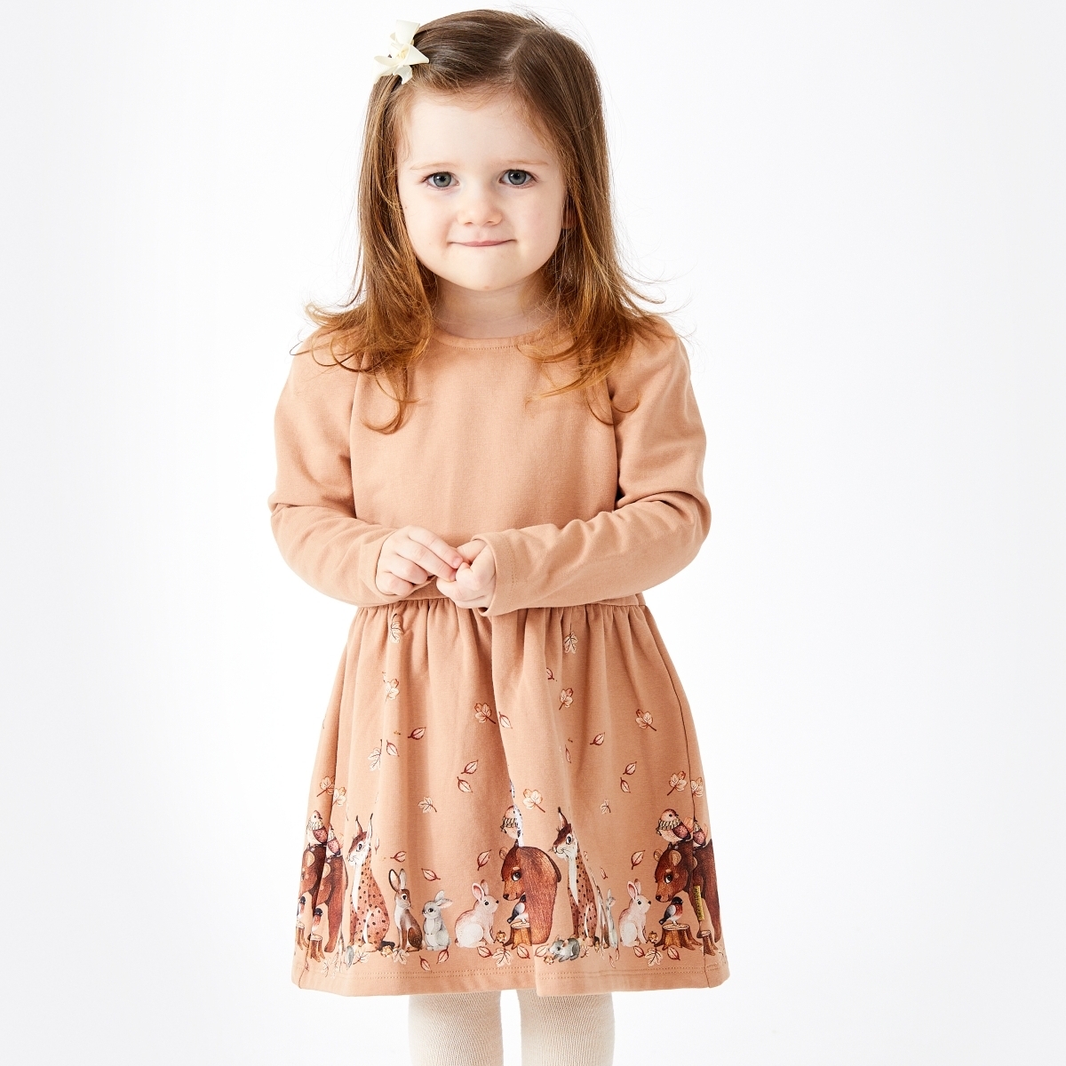 〖 Hust & Claire 〗秋日動物森林刷毛洋裝