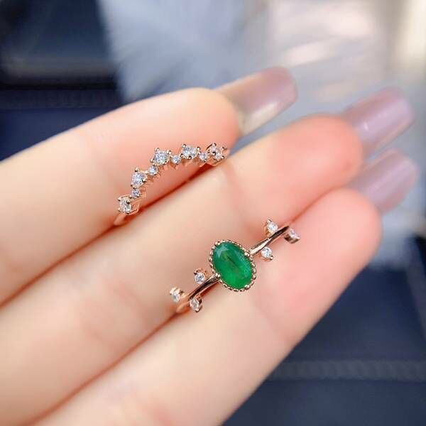 (11.14C)天然哥倫比亞祖母綠 戒指