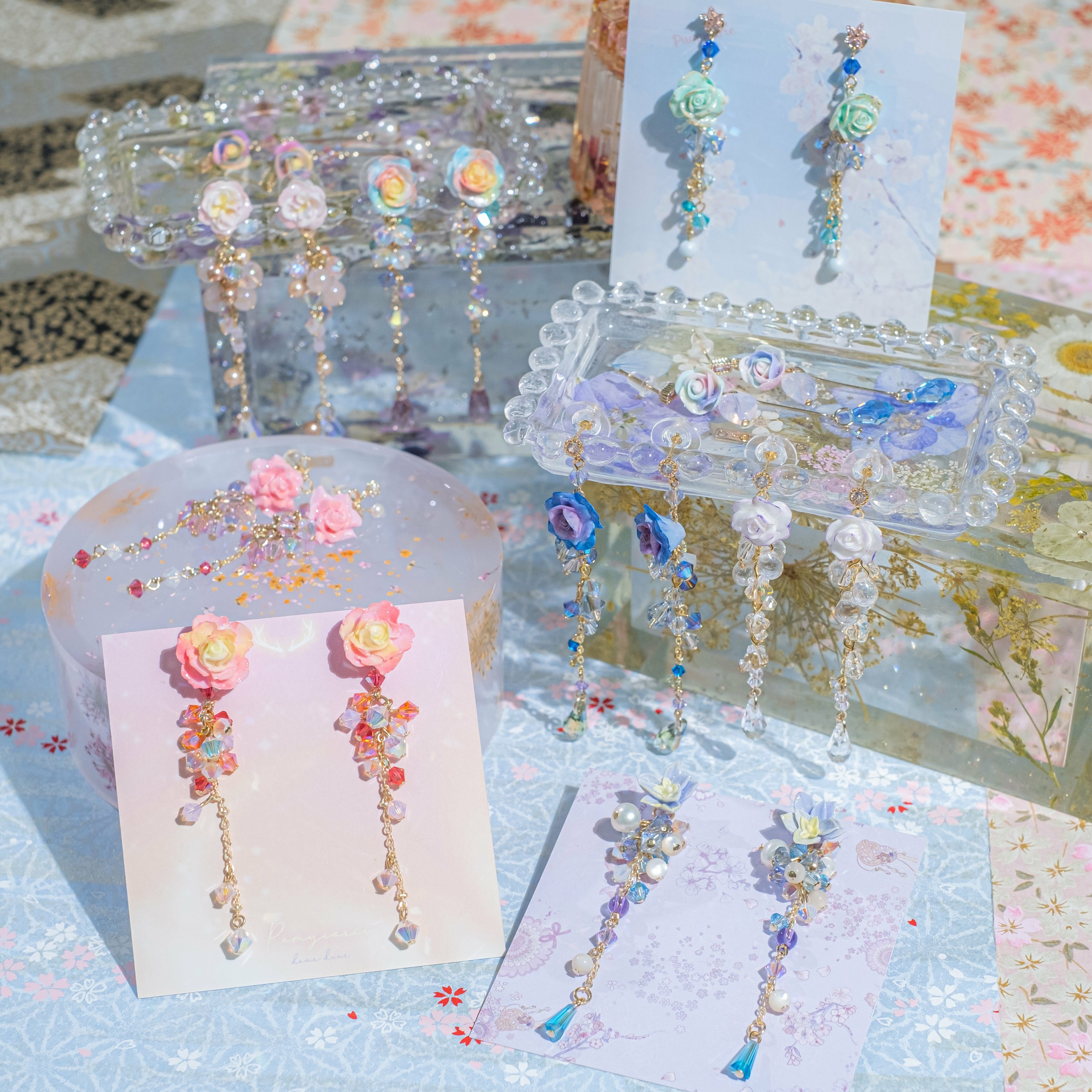 ⑥ Floral Kite S925 Earrings/Clip Earrings (10 Designs)