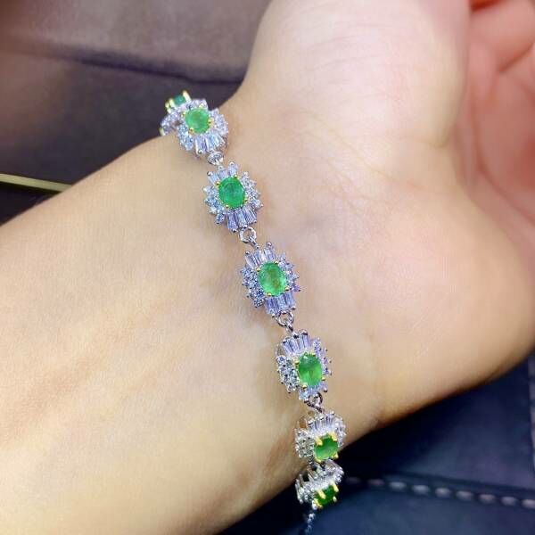 (11.14C)純天然祖母綠 手鍊