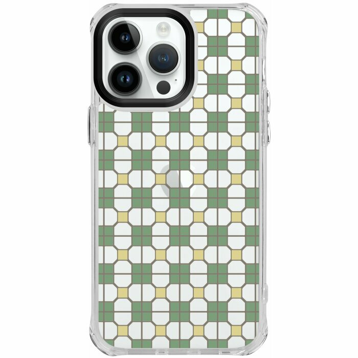 inblooom x The Hood Clear Plus Case/Old Ceramic Tile No.9/Jasmine