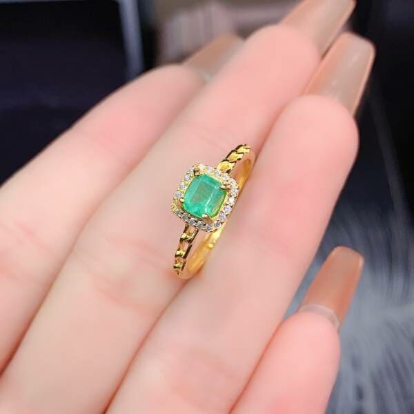 (11.14B)天然哥倫比亞祖母綠 戒指