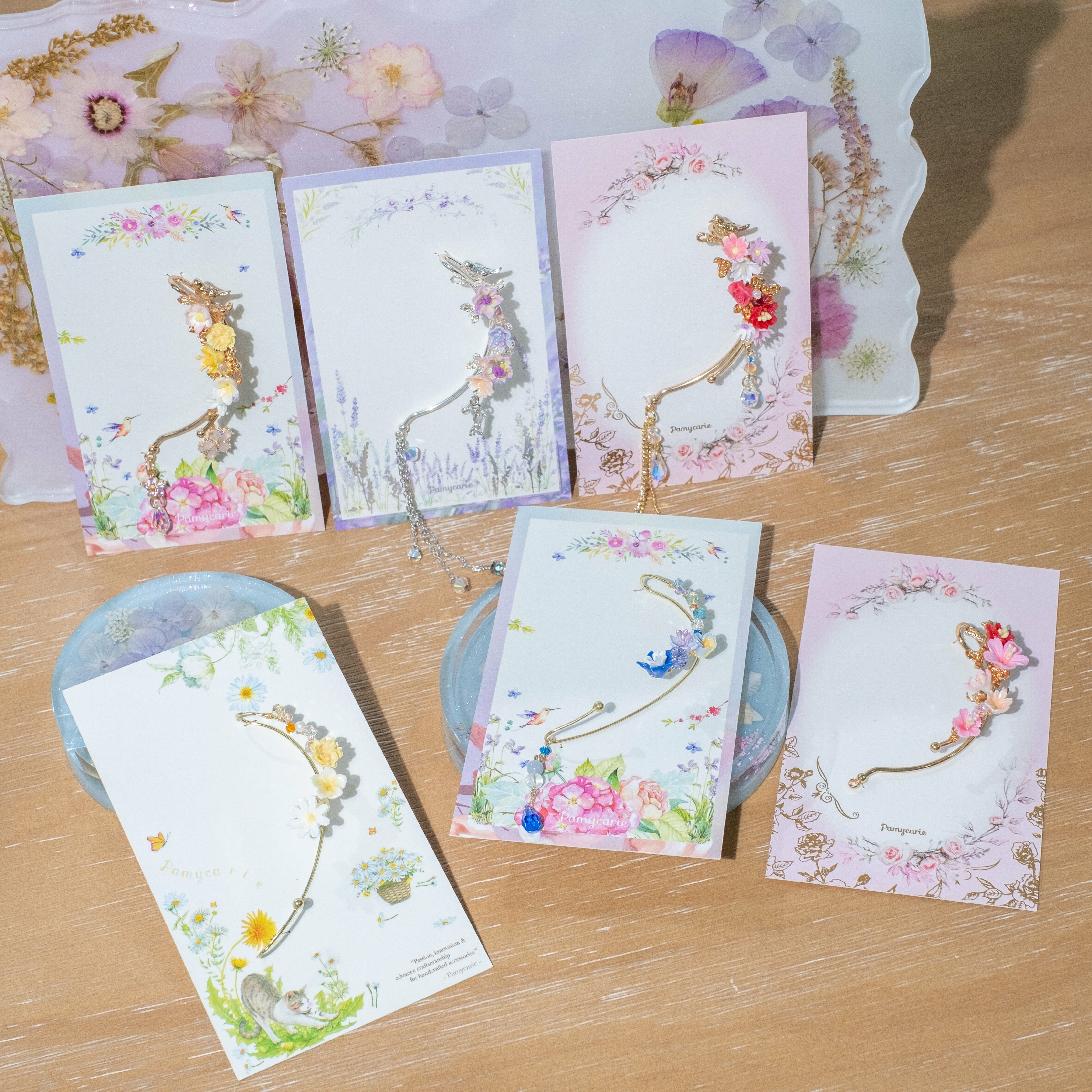 ➆ Meet Me In The Garden Cuff Earrings (8 Designs)