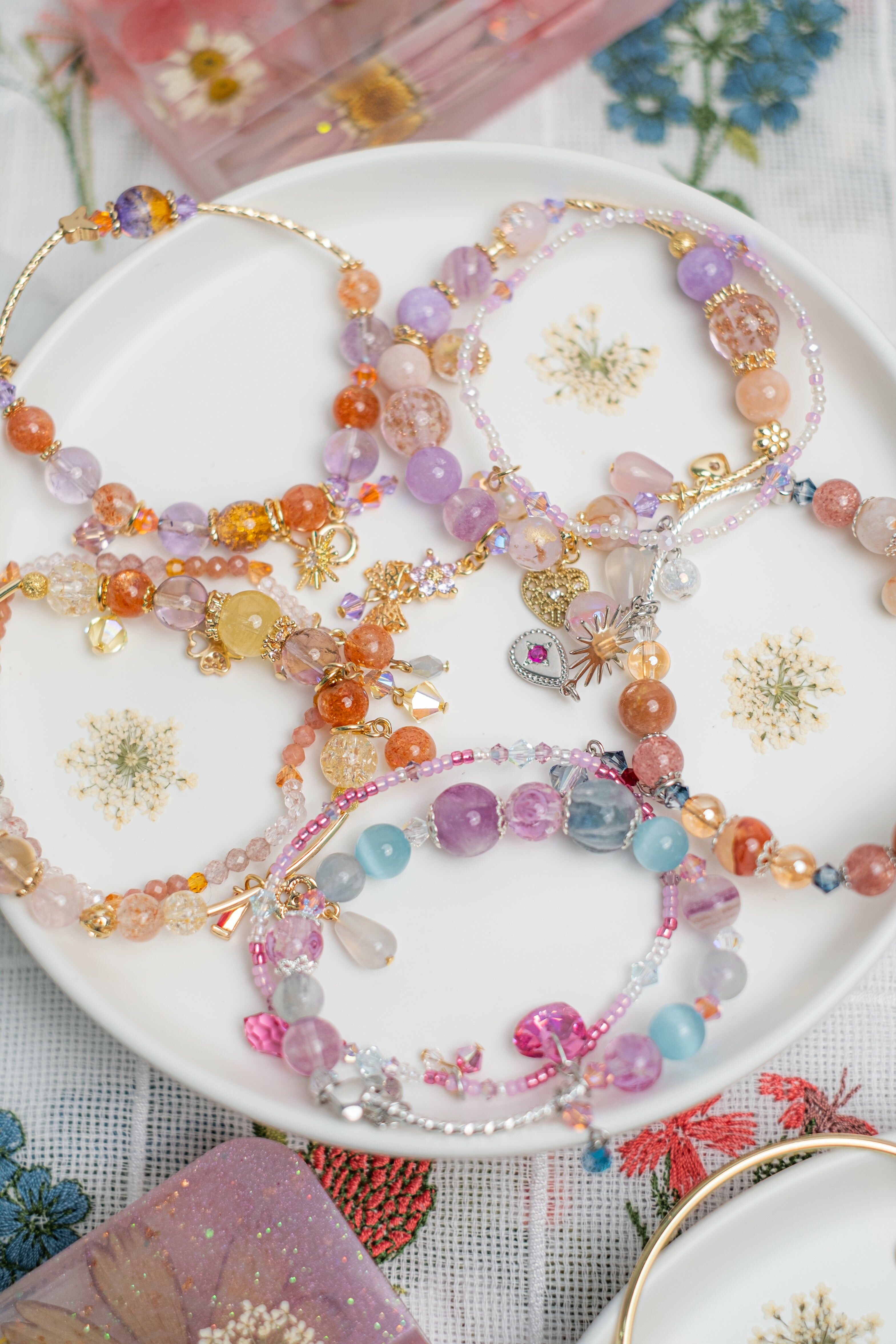 ⑩ Autumn Breeze Natural Quartz Bracelet (10 Designs)