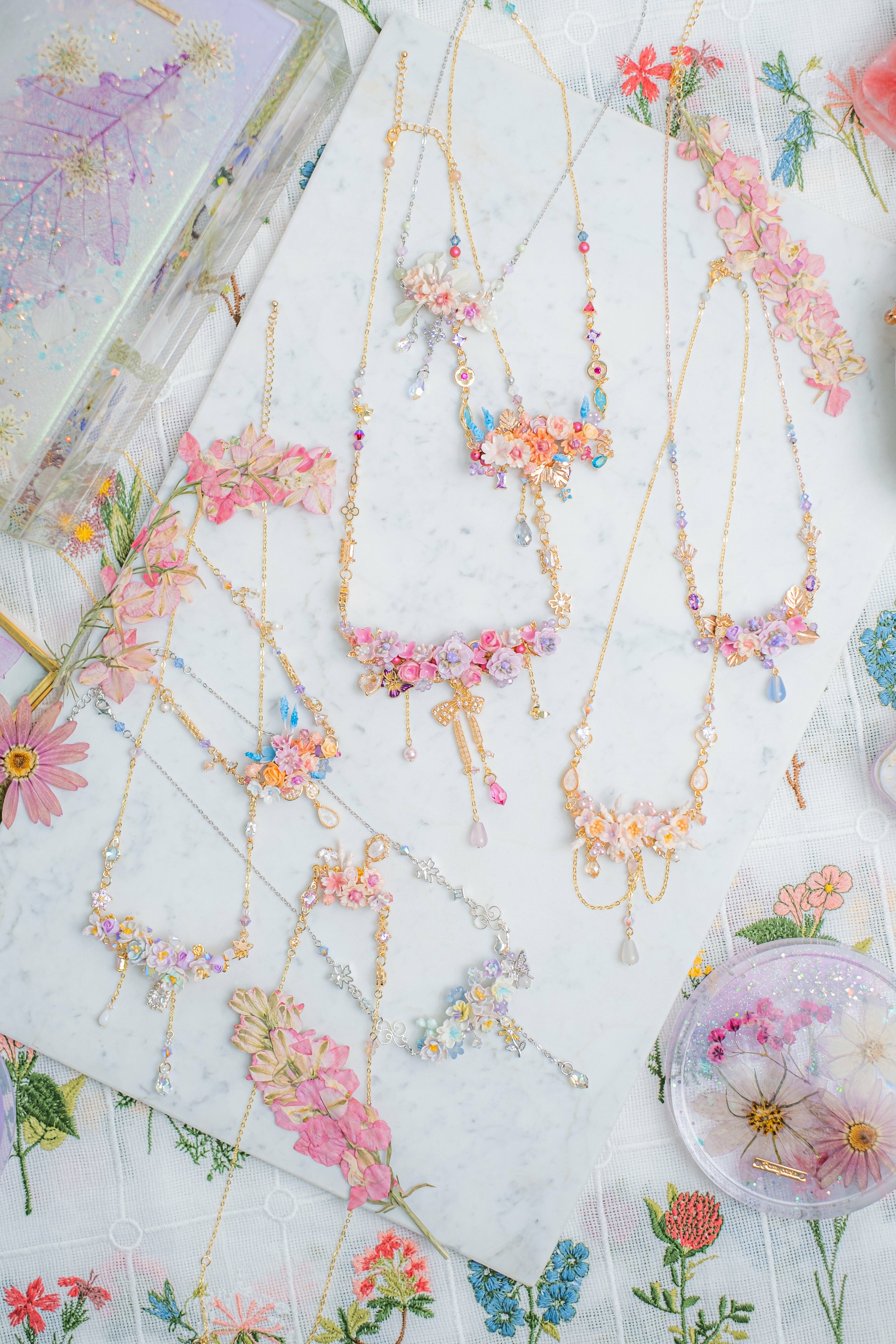 ⑩ Autumn Garden S925 Necklace (9 Designs)