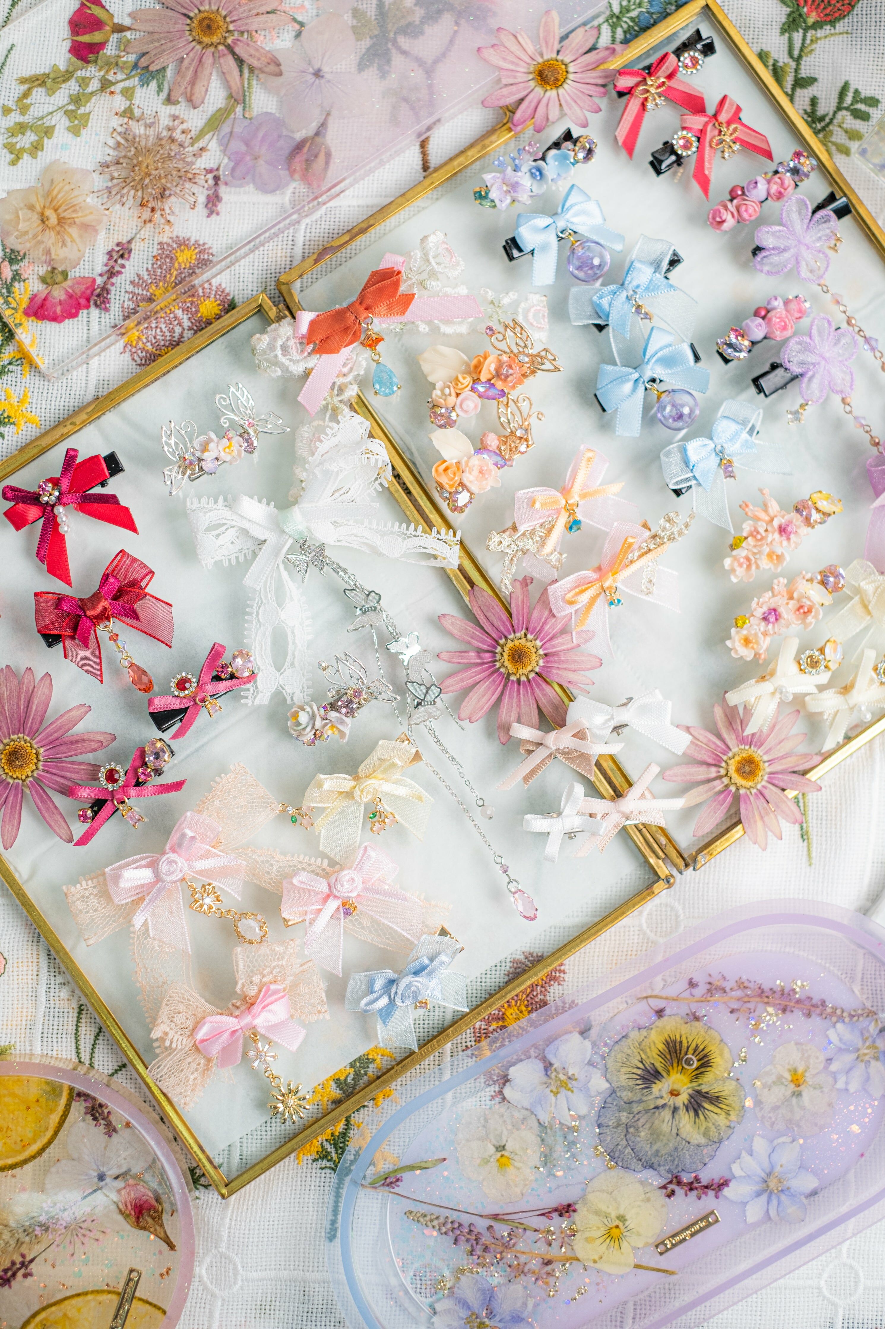 ⑩ Rapunzel Fairy Garden Hair Clip Set (7 Designs)