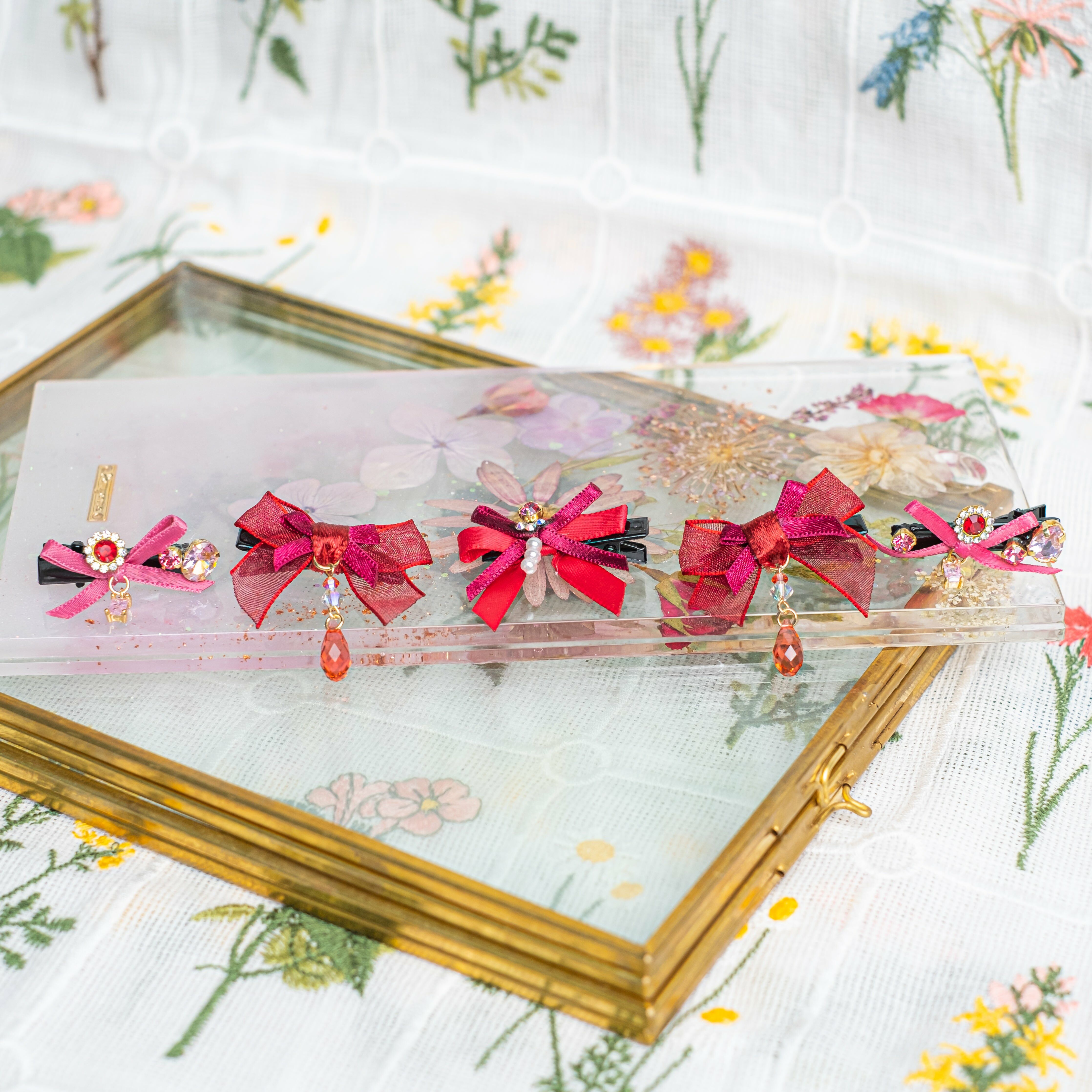 ⑩ Rapunzel Fairy Garden Hair Clip Set (7 Designs)